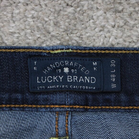 Lucky Brand Jeans Mens 48x26 Blue 181 Relaxed Straight Cotton Stretch 5-Pocket - Picture 12 of 15